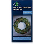 Ficha técnica e caractérísticas do produto Pisca 15 Lâmpadas Led Multicolorido Pilha - Christmas Traditions