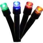 Ficha técnica e caractérísticas do produto Pisca 35 Lâmpadas Luz LED Colorido Fio Verde Bateria 3*AA - Orb Christmas