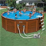 Ficha técnica e caractérísticas do produto Piscina de Armação Circular em PVC Estilo Madeira Sequóia 19.156 L - Intex