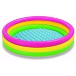 Ficha técnica e caractérísticas do produto Piscina Inflável Colorida 62l 3 Anéis Coloridos - Art Brink