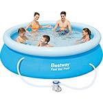 Piscina PVC Redonda Fast Set 3.638 L c/ Bomba Filtro 110V - Bestway