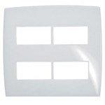 Ficha técnica e caractérísticas do produto Placa 4x4 2 2 Postos Separados Branco Gloss Pialplus Pial Pial
