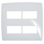 Ficha técnica e caractérísticas do produto Placa 4x4 2 2 Postos Separados Branco Gloss Pialplus Pial