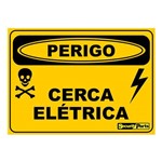 Ficha técnica e caractérísticas do produto Placa de Advertência PERIGO CERCA ELÉTRICA Security Parts