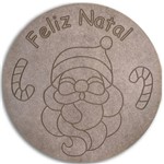 Placa de Madeira Recortada a LASER Pinta Fácil Brasil Mandala Modelo 63 17cm de Diâmetro - MA6317