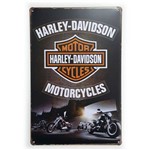 Ficha técnica e caractérísticas do produto Placa de Metal Harley-davidson Motorcycles - 30 X 20 Cm