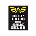 Ficha técnica e caractérísticas do produto Placa de Parede Decorativa: Keep Calm And Save Zelda