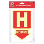 Ficha técnica e caractérísticas do produto Placa De Sinalização 16x25 Sin83 "hidrante"