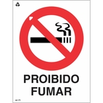 Ficha técnica e caractérísticas do produto Placa de sinalização P1 - Proibido fumar