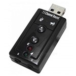 Ficha técnica e caractérísticas do produto Adaptador de Som USB 2.0 com Controle Manual e Indicação de Conexão