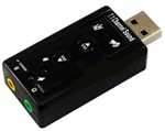 Ficha técnica e caractérísticas do produto Placa de Som USB 7.1 USB