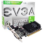 Ficha técnica e caractérísticas do produto Placa de Vídeo Nvidia GeForce GT610 1GB DDR3 PCI-Express 2.0 01G-P3-2615-KR EVGA