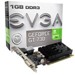 Ficha técnica e caractérísticas do produto Placa de Vídeo VGA EVGA GeForce GT730 1GB DDR3 128 Bits PCI-E 2.0 01G-P3-2730-KR