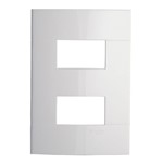 Ficha técnica e caractérísticas do produto Placa Decor 4x2 Branco 2 Módulos Separados