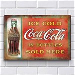 Ficha técnica e caractérísticas do produto Placa Decorativa em MDF com 20x30cm - Modelo P132 - Coca-Cola