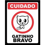 Ficha técnica e caractérísticas do produto Placa Decorativa Gatinho Bravo - Legião Nerd