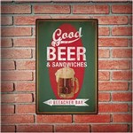 Ficha técnica e caractérísticas do produto Placa Decorativa Good Beer & Sandwiches - CIA Laser