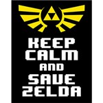 Ficha técnica e caractérísticas do produto Placa Decorativa: Keep Calm And Save Zelda