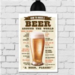 Placa Decorativa MDF 30x40 Cm Como Pedir Cerveja