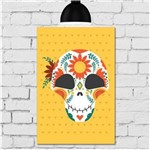 Ficha técnica e caractérísticas do produto Placa Decorativa MDF Caveira Mexicana com Flor