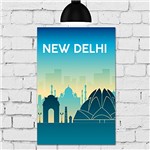Ficha técnica e caractérísticas do produto Placa Decorativa MDF Cidades Viagem Nova Delhi 20x30cm