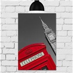 Ficha técnica e caractérísticas do produto Placa Decorativa MDF Foto Londres Big Ben Telephone 30x40