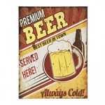 Ficha técnica e caractérísticas do produto Placa Decorativa Metal 40cmx30cm Mart Collection Premium Beer
