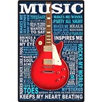 Ficha técnica e caractérísticas do produto Placa Decorativa Mod. 75 Guitarra 29x19cm - At.home