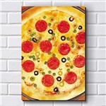 Ficha técnica e caractérísticas do produto Placa Decorativa - Pizza - Pizzaria - P599