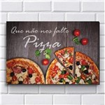 Ficha técnica e caractérísticas do produto Placa Decorativa - Pizza - Pizzaria - P635 30X20Cm em Mdf