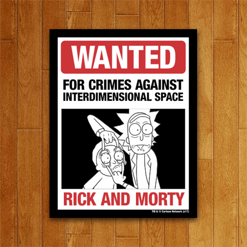 Ficha técnica e caractérísticas do produto Placa Decorativa Wanted Rick And Morty