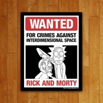 Ficha técnica e caractérísticas do produto Placa Decorativa - Wanted Rick And Morty