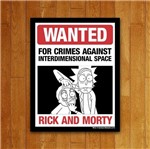 Ficha técnica e caractérísticas do produto Placa Decorativa Wanted Rick Morty