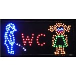 Ficha técnica e caractérísticas do produto Placa Led Quadro Letreiro Luminoso Decorativo WC para Banheiro