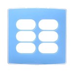 Ficha técnica e caractérísticas do produto Placa Sem Suporte 4x4 6Módulos Azul Nereya Pial Legrand