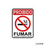 Ficha técnica e caractérísticas do produto Placa Sinalização Proibido Fumar 15x20cm - Pacific