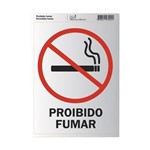 Ficha técnica e caractérísticas do produto Placa Sinalização - Proibido Fumar