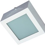 Ficha técnica e caractérísticas do produto Plafon 31061 Quadrado (15x15x8cm) Alumínio/Vidro Branco - Pantoja&Carmona