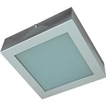 Ficha técnica e caractérísticas do produto Plafon 31029 Quadrado (25x25x8cm) Alumínio/Vidro Branco - Pantoja&Carmona