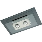 Ficha técnica e caractérísticas do produto Plafon 31153 Retangular (50x30x13cm) Alumínio/Vidro Vidro Transparente - Pantoja&Carmona