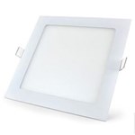 Ficha técnica e caractérísticas do produto Plafon 18w Luminária Embutir LED Painel QUADRADO Slim Branco Frio 6500K