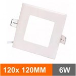 Ficha técnica e caractérísticas do produto Plafon 6W Luminária Embutir LED Painel QUADRADO Slim Branco Frio 6500K - BRIWAX