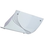 Ficha técnica e caractérísticas do produto Plafon Carret Linhas Retangular 30x28cm Metal/Vidro Branco - Attena