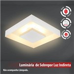 Ficha técnica e caractérísticas do produto Plafon de Luz Indireta Sobrepor 35x35cm para 4 Lâmpadas E27 Branco
