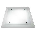 Ficha técnica e caractérísticas do produto Embutido Quadrado Vidro Branco 40X40 Cm para 3 Lampadas