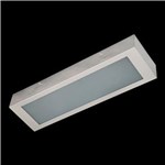 Ficha técnica e caractérísticas do produto Plafon Evolution Aluminio e Vidro PER 069 Escovado Branco Pantoja & Carmona