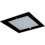 Ficha técnica e caractérísticas do produto Plafon Flex Quadrado 28x28cm Metal/Vidro Preto/Branco - Attena