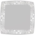 Ficha técnica e caractérísticas do produto Plafon Mosaico Quadrado Grande 38x38cm Metal/Vidro Branco - Attena