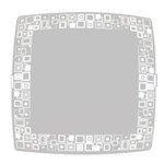 Ficha técnica e caractérísticas do produto Plafon Sobrepor Attena Quadrado Pequeno 21cm Mosaico em Vidro – Branco