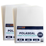 Ficha técnica e caractérísticas do produto Plástico Para Plastificação A4 200un Polaseal 0,05 125mic